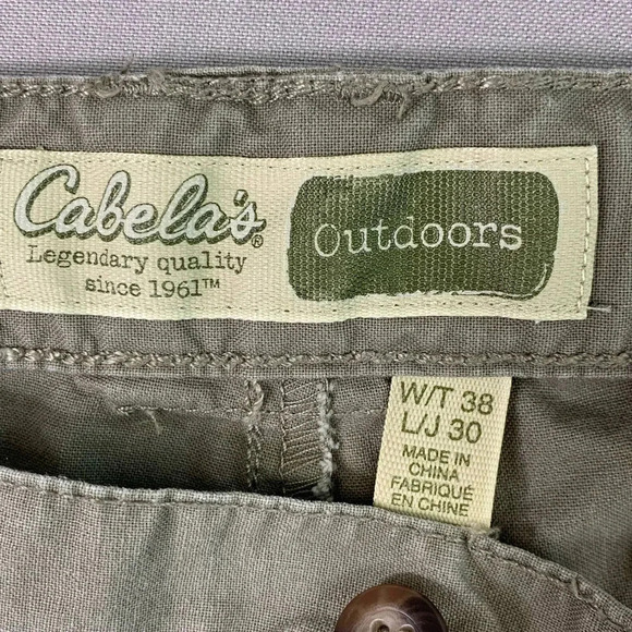 Cabela's Outdoors Men's Cargo Utility Convertible Hiking Pants Khaki Size 38X30 - Picture 11 of 12